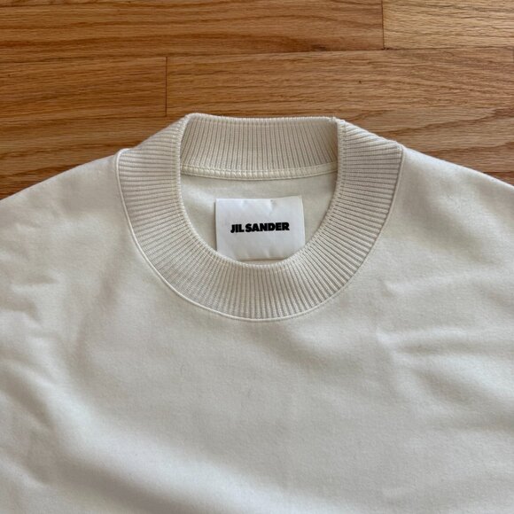 Jil Sander Boiled Merino Wool Pullover Off White - Picture 2 of 10